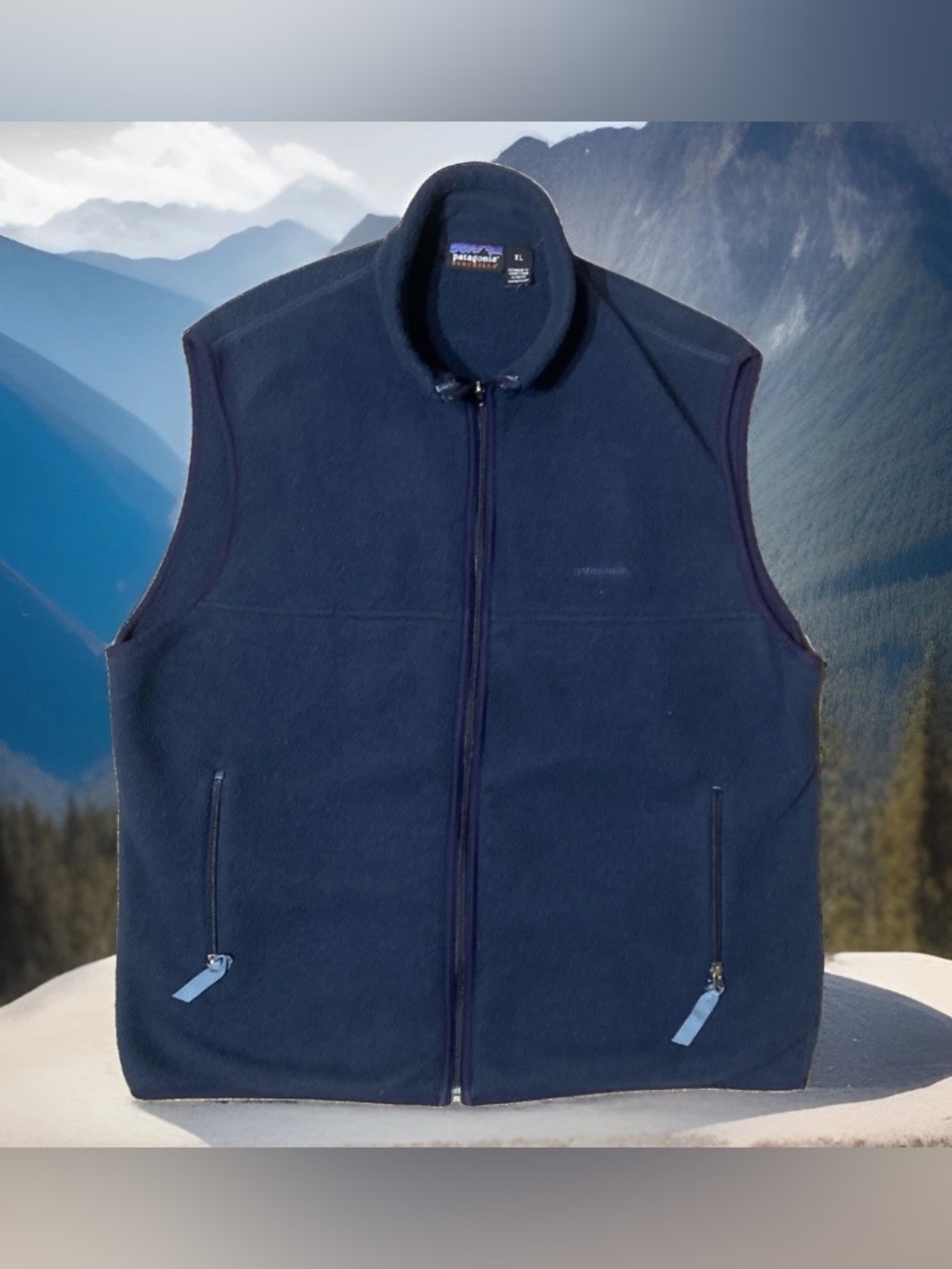 Patagonia Synchilla Vintage Vest Mens X-Large Blue Full-Zip Fleece GorpCore